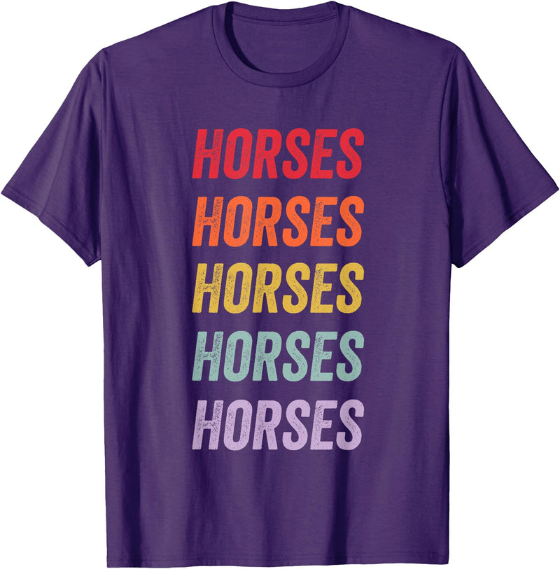 horses Apparel Horses T-Shirt - Purple