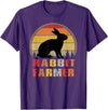 Rabbit Farmer Gift T-Shirt in Purple