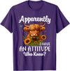 Sarcastic Humor Highland Cow Farm Cow Girls Women Apparently I Have An Attitude Who Knew Sarcasm Highland Cow T-Shirt -