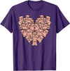Pig Lover Shirts For Men Women Kids Pigs Heart Shape Cute Love Hog Swine Girls Kids Women Men T-Shirt - Purple