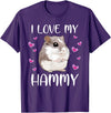 I Love My Hammy Cute Chinese Dwarf Hamster Pet Owner Graphic T-Shirt - Purple