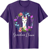 ALPACA FANS, LAMA LOVERS DESIGNS Cute Grandma Llama for Alpaca Fans T-Shirt - Purple