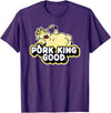 Pork King Good 70's Throwback Pig Logo T-Shirt - Purple
