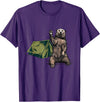 Funny Hiker Hiking Camping Bear Waving Funny Bear Waving Hiking Camping Bear Hiking T-Shirt - Purple