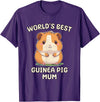 Best & Fun Guinea PIg Designs Funny World's Best Guinea Pig Mum Mama Mom T-Shirt - Purple