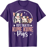 Kune Kune Pig Accessories & KuneKune Clothes Kune Kune Pig Essentials Kunekune Pig Lover Kune Kune Mom T-Shirt - Purple