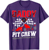 Pit Crew Birthday Boy Funny Party Family Daddy Pit Crew Racing Family Race Car Birthday Boy T-Shirt - Purple