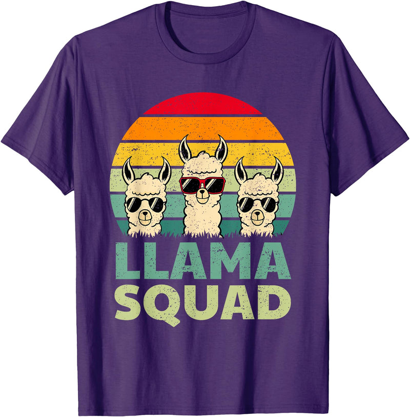 Funny Llama Gift Llama Lover Accessories & Stuff Funny Llama Design for Men Women Llama Alpaca Farm Animal T-Shirt - Purple