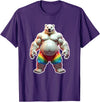 Jay Moe Design "I Love Bears" Fun Gay Pride Vintage Rainbow T-Shirt - Purple