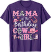 Birthday Girl CowGirl Matching Family Mama Of The Birthday Cow-Girl Rodeo Cow Girl Birthday T-Shirt - Purple