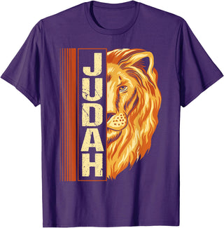 Hebrew Israelite Judah lion Lion of Judah Lion Hebrew Israelites jewish T-Shirt - Purple