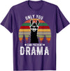 BR - LLAMA Tshirts Vintage Only You can Prevent Drama Llama T-Shirt - Purple