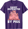 Pig Gift Pig Lover Stuff & Pig Novelty Accessories Funny Pig Design For Men Women Kids Farm Animal Pig Lovers T-Shirt - Purple