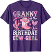 Pink Western Cowgirl Bday Party Family Matching Granny Of The Birthday Cow-Girl Rodeo Cowgirl Bday T-Shirt - Purple