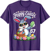 Dabbing Rabbit Bunny Eggs Dab Six Seven 6 7 Meme T-Shirt in Purple