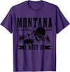 Montana Is Calling And I Must Go! Montana Is Calling & I Must Go Bear Mountains Vintage Gift T-Shirt - Purple