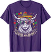 Cinco De Mayo Fiesta Moo Tees Vintage Highland Cow Cinco De Mayo Funny Retro Fiesta Design T-Shirt - Purple