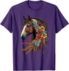 Just a girl who loves horses Co. Equestrian Horse Girl Western CowGirl Horseback Riding Theme T-Shirt - Purple