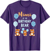 Balloons Birthday Party Matching Family Tee Birthday Bear Grandma Mimi Of The Birthday Boy T-Shirt - Purple