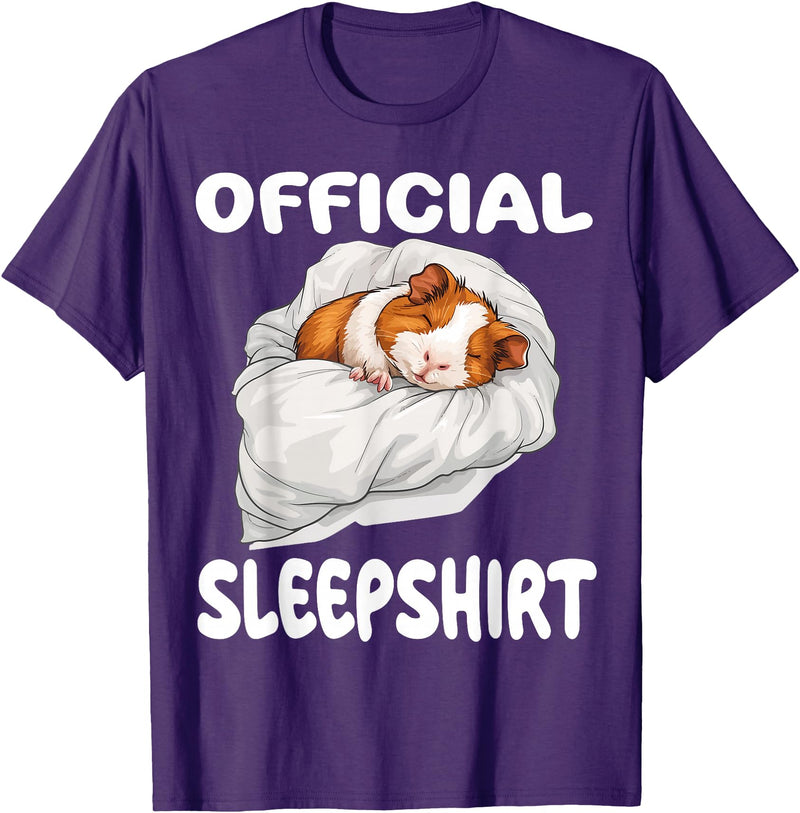 Official Sleep Pajamas Nightgown Sleepwear Co. Guinea Pig Official Sleepshirt Pajamas Nightgown T-Shirt - Purple