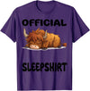 Official Sleep Pajamas Nightgown Sleepwear Co. Scottish Highland Cow Official Sleepshirt Pajamas Nightgown T-Shirt - Purple