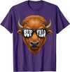 generic Buffalo with Sunglasses Wildlife Graphic for Men Women Kids T-Shirt - Purple