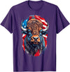 American patriotic buffalo, american bison US flag American patriotic buffalo, american bison, bison US flag T-Shirt - Purple