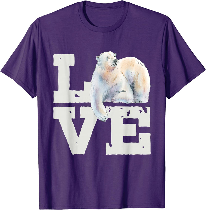Funny Polar Bear Shirts Polar Bear Lover Zookeeper Zoo Animal Lover Wildlife T-Shirt - Purple