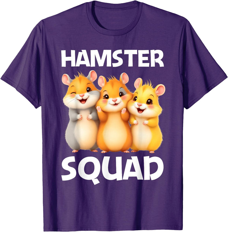 Cute Hamster Design for Men Women Kids Dwarf Hamster Lovers T-Shirt - Purple