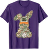 Cute Bunny Egg Hunter Rabbit Camouflage Easter Couples Boys T-Shirt in Purple