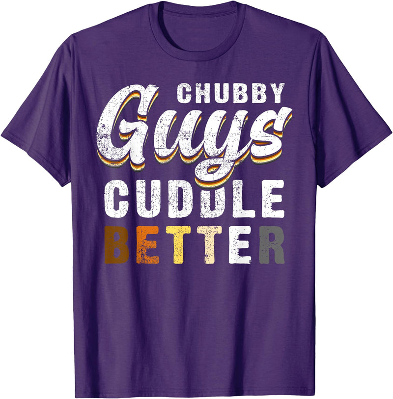 Bear Community Bear Brotherhood Gay Men Gifts Chubby Guys Cuddle Better Funny Gay Bear Pride T-Shirt - Purple