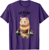 Hamster Muscle Training with Barbell Shrug Bar Fitness Gym T-Shirt - Purple