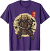 Anime Shirts For Men Women Kids Gifts Samurai Bear Shirt Warrior Vintage Graphic Japanese Men T-Shirt - Purple