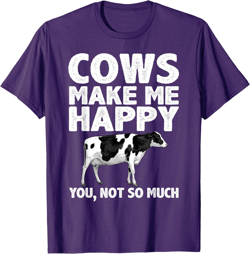 Cow Gift Cow Lover Accessories Cattle Farmer Stuff Cool Cow Art For Men Women Cow Farmer Dairy Cows Farm Animal T-Shirt -