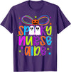 Coquette Halloween Nurse Aide Ghost Spooky Nurse Aide Halloween Nursing Aide Preppy T-Shirt - Purple