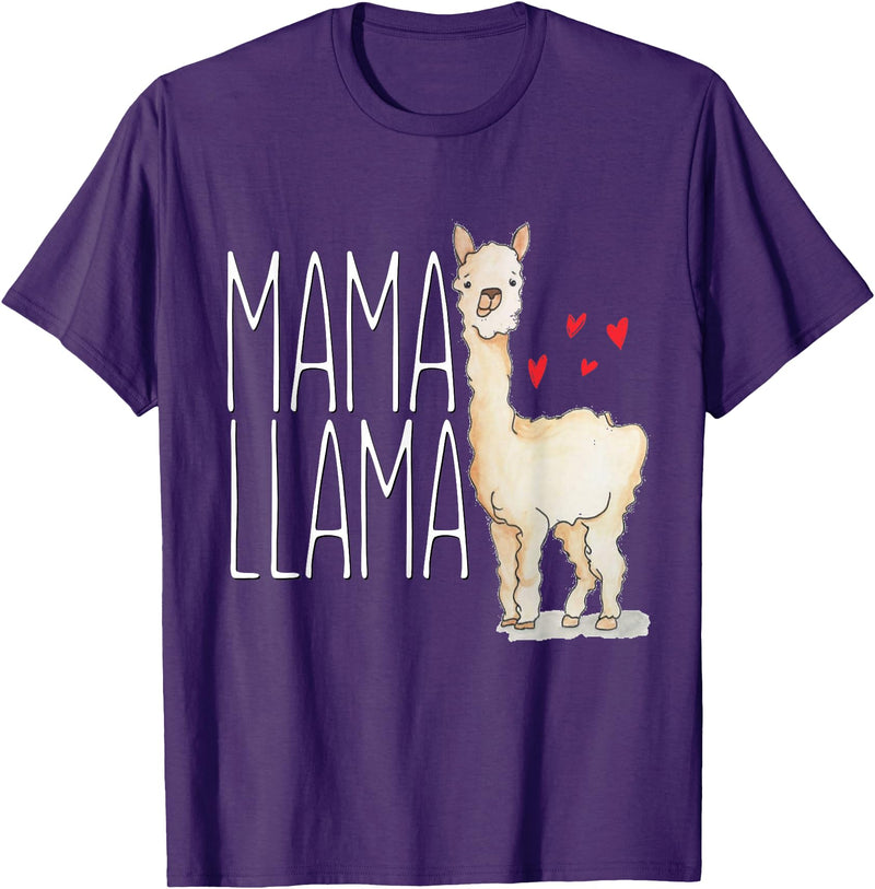Llama Family Tees NYC Mama Llama Gift Funny Matching Family Tribe Mom Mommy Mum T-Shirt - Purple