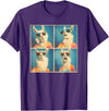 Tie-Dye Animal Groovy Llama Lover Men Women Kids Colorful Hippie Llama Wearing Tie Dye Llama Lovers T-Shirt - Purple