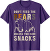 Bear Community Bear Brotherhood Gay Men Gifts Gay Bear Pride Don't Feed Bears Funny Bear Flag T-Shirt - Purple