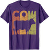 Cow Farming Vintage Cow Lover Retro Designs. Cow Vintage Cow Farmer Retro Dairy Farmer T-Shirt - Purple