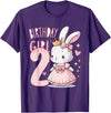 Rabbit Princess Children's Birthday 2 Years Girl Pink T-Shirt in Purple