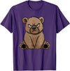 Colorful Grizzly Bear Art I Kids Grizzly Bear Grumpy Grizzly Bear T-Shirt - Purple