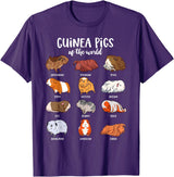 Guinea pig designs Various Guinea Pig Breeds - Guinea Pig T-Shirt - Purple