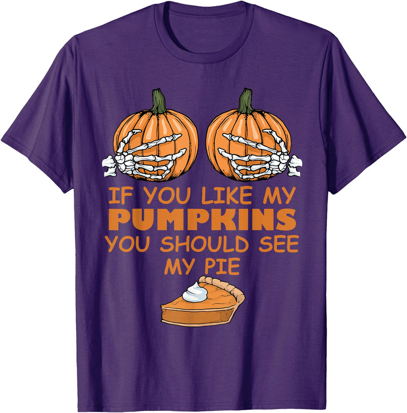 Lustige Halloween Kleidung Pumpkins Funny Halloween T-Shirt - Purple