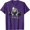 Strong Guinea Pig Lifting Fitness Workout Cool Muscular Guinea Pig Bodybuilder Fitness Power Gym T-Shirt - Purple
