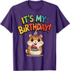 It's My Birthday Cute Hamster for Kid's Party Celebration T-Shirt - Purple