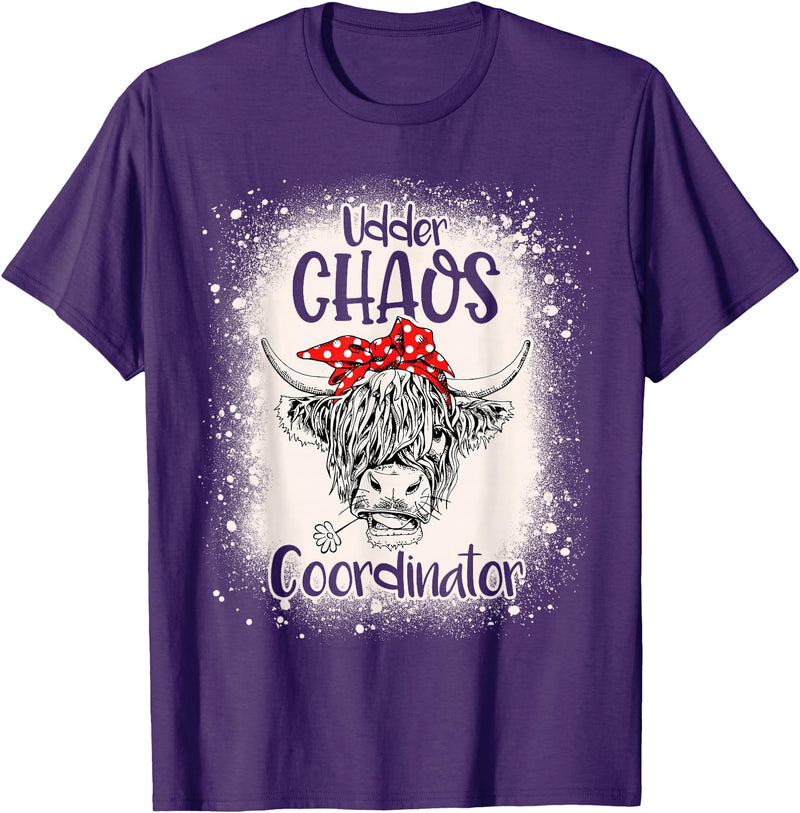 Funny Appreciation Chaos Coordinator for Women Men Funny Heifer Bleached Chaos Coordinator Teachers Boss Women T-Shirt -