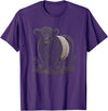 Animal Designs For Women & Men Belted Galloway Cow Graphic Artwork Design T-Shirt - Purple
