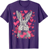 I Love Bunny Rabbit Lover T-Shirt in Purple