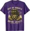 Bear Camp Trekkers Funny Hiking Bear Out of Breath Joke T-Shirt - Purple