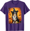 DoggoUnleashed Clothing Sheltie Shetland Sheepdog Halloween T-Shirt - Purple